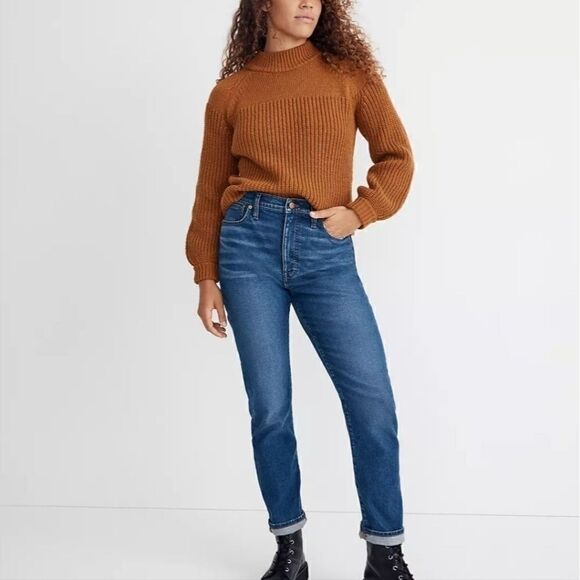 MADEWELL The High-Rise Slim Boyjean Medium Wash Size 29 - Picture 3 of 16